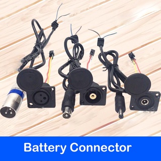 Ebike Li-ion สายชาร์จแบตเตอรี่ลิเธียม DC2.1 XLR Canon Head Video Plug Connector Wire Socket Male Female