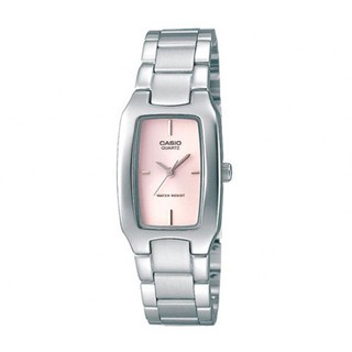 Casio นาฬิกาข้อมือผู้หญิง สายสแตเลส-สีเงิน/ชมพู รุ่น LTP-1165A-4CDF