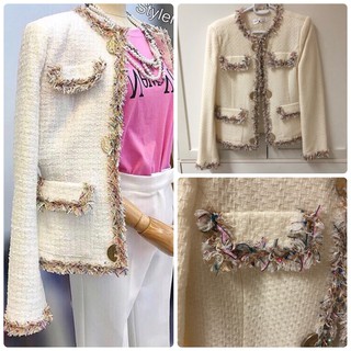 JACKET เกาหลี ผ้า tweed by Stylerich_bynote ไซต์ S (มือสอง)