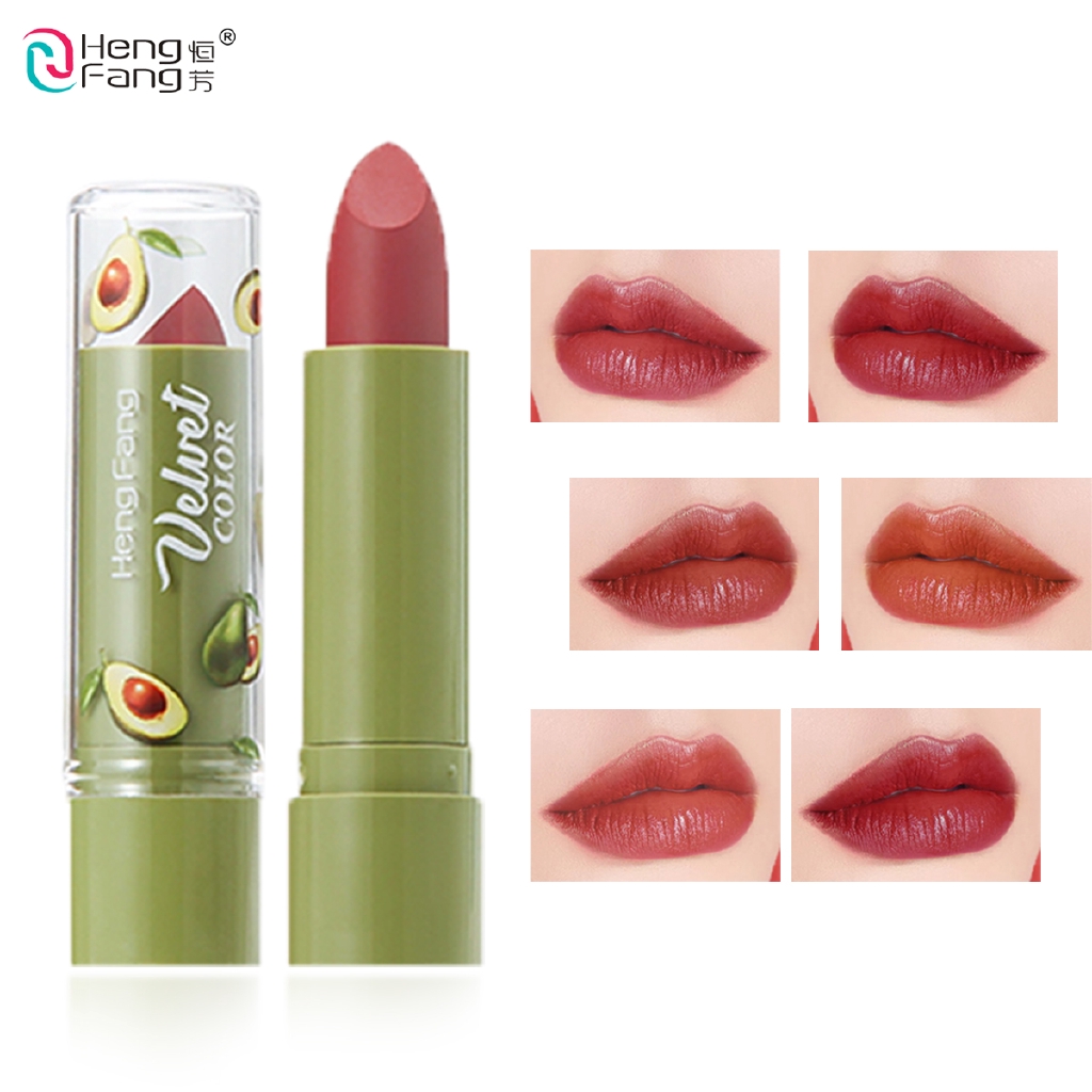 Hengfang  6 Colors avocado matte long lasting lipstick 3g  #H145Ax 1