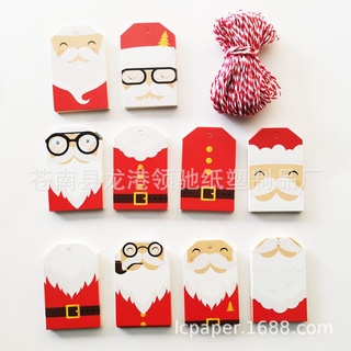 •พร้อมส่ง• แท็กป้ายคริสมาส Tag ซานต้า พร้อมเชือก