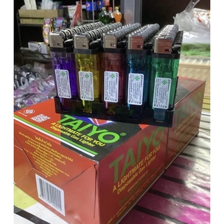 2กล่อง (พร้อมส่ง)ไฟแช็ก ไทโย Taiyo  ของแท้ 100% กล่องสีแดง1กล่องมี 50อัน