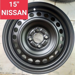 (ราคาต่อวง) ล้อกะทะขอบ15 #4รู100 ดุม60.1มม.สำหรับ รถNissan