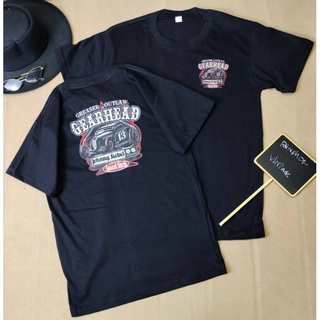 เสื้อยืดสกรีนลายเท่มากวินเทจเเขนสั้นพิมพ์ลายหน้าหลัง