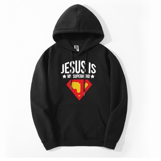 เสื้อกันหนาว มีฮู้ด พลัสไซซ์ ลาย XW Jesus Is My Super Hero อบอุ่น ของขวัญที่ดีที่สุด สําหรับเพื่อน