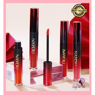 (พร้อมส่ง) NAYOU MATTE LIP GLAZE ลิปสติก ลิควิดลิปสติกเนื้อแมท ติดทนนาน กันน้ำ (5 g.)