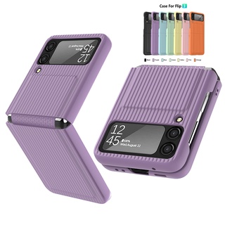 เคสแข็ง สีพื้น กันกระแทก สําหรับ Samsung Z Filp 3 5G