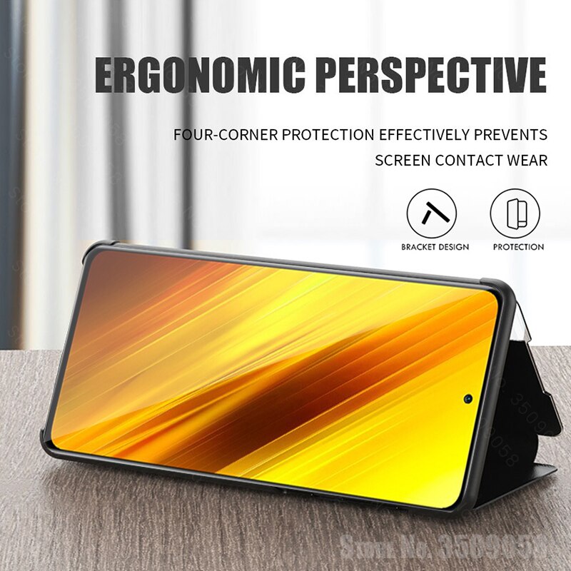 EDX Poco X3 Nfc เคสหนังแบบพลิกตั้งได้สําหรับ Xiaomi Redmy 9A 9C #6