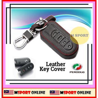 เคสกุญแจรีโมทรถยนต์ แบบหนัง สําหรับ PERODUA ARUZ AXIA BEZZA MYVI 2017-2018