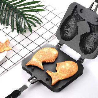 พร้อมส่ง กระทะเหล็ก แพนเค้ก วอฟเฟิลปลา ไทยากิ taiyaki