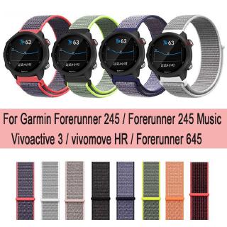 สายนาฬิกาข้อมือไนล่อนสําหรับ garmin forerunner 245 music/forerunner 645 Garmin Vivoactive 3 vivomove HR ivoactive 3 Musc