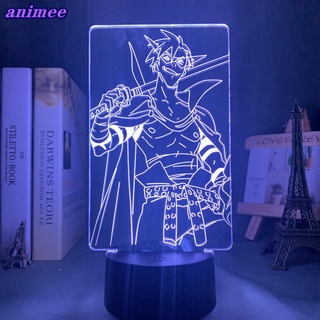 Tengen โคมไฟกลางคืน Led รูปอนิเมะ Lagann Kamina 3d หลากสีสัน สําหรับตกแต่งห้องนอน