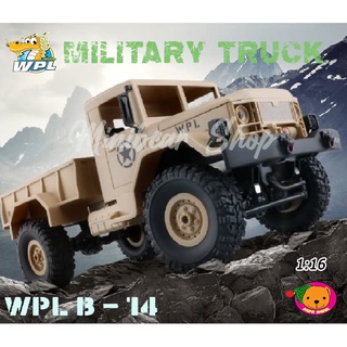 รถบังคับวิทยุ Military Truck B-14 แบบ 4 ล้อ ขนาด 1:16 ออฟโรด เลี้ยวระบบ เซอร์โว(ตัวบังคับเลี้ยว) แข็งแรง รองรับน้ำหนักได