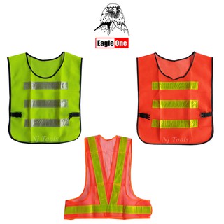 เสื้อกั๊กสะท้อนแสง safety vest เสื้อสะท้อนแสงจราจร เสื้อจราจร คอกลม,คอวี