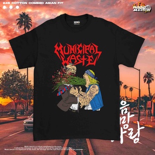 ถูกสุดๆเสื้อยืด พิมพ์ลาย MUNICIPAL WASTE BAND ART MUSIC MERCH UNISEX MUNICIPAL WATEรหัสเต็ม