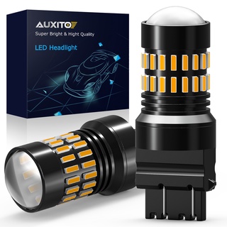 Auxito หลอดไฟเลี้ยวรถยนต์ Led T25 3157 BA15S P21W 6000K 12v สีขาว 2 ชิ้น