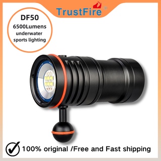 Trustfire DF50 6500 Lumen ไฟฉาย LED 100 เมตร สําหรับดําน้ํา ตั้งแคมป์