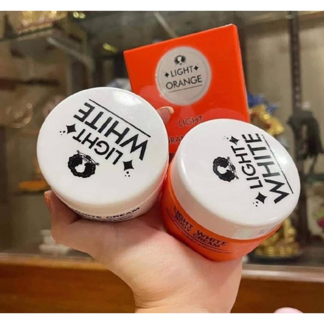 พร้อมส่ง‼️‼️🌈Lightwhite ไวท์ไวท์ ไลท์ไวท์ ครีมแพคครีมส้มขาว ครีมปุกส้ม ครีมปุกขาว ครีมเซตขาวถาวร