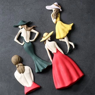 สาวสวยแม่พิมพ์ซิลิโคน DIY Party Fondant เค้กตกแต่งเครื่องมือ Candy Clay ช็อกโกแลต Gumpaste Mould ครัวเบเกอรี่ Moulds