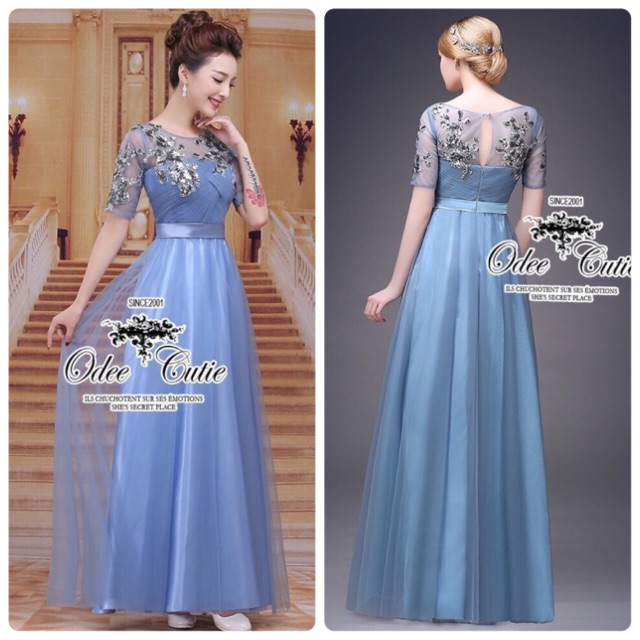 ♔Sequined embroidery gown dress♔