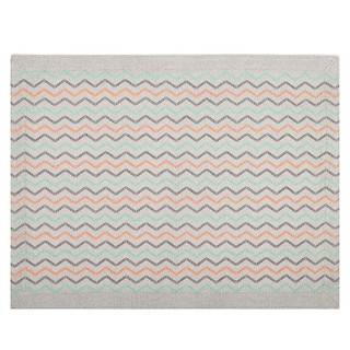 ที่รองภาชนะ แผ่นรองจาน PLIM GREY ZIG ZAG PM018 สีเทา อุปกรณ์บนโต๊ะอาหาร ห้องครัวและอุปกรณ์ PLACEMAT PLIM GREY ZIG ZAG PM