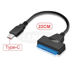 USB C 3.1 Cable To SATA 22Pin USB C อะแดปเตอร์ Suport 2.5 นิ้วภายนอก SSD ฮาร์ดดิสก์ไดรฟ์ 22 PIN SATA III สาย USB SATA