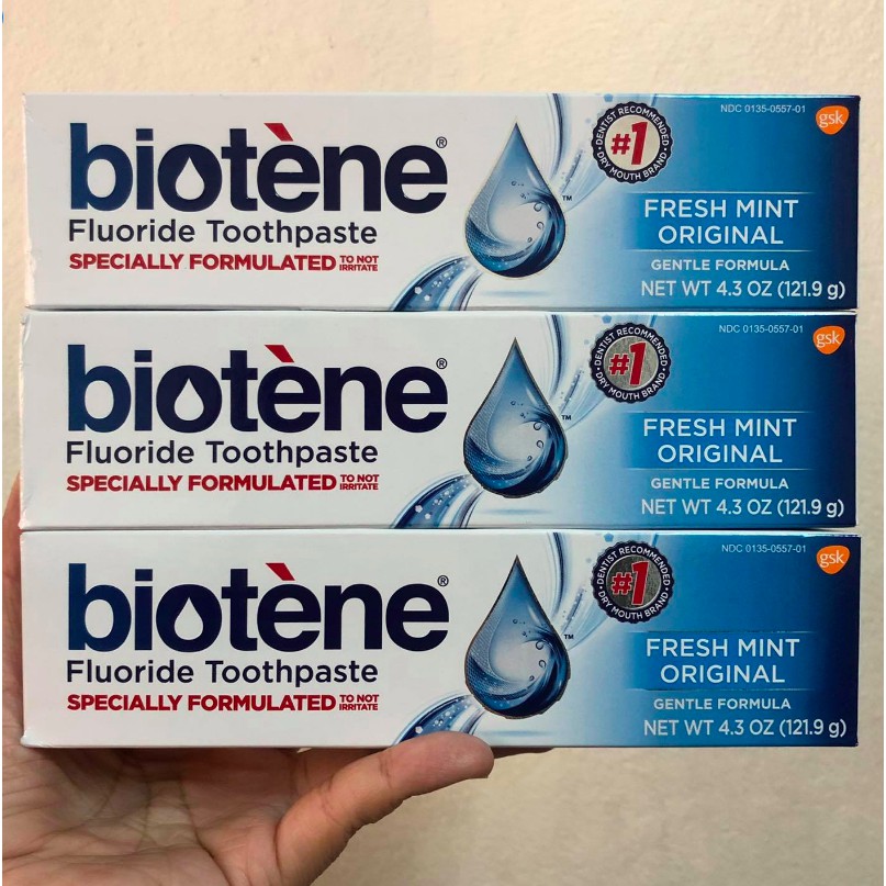 Biotene Fluoride Toothpaste Fresh Mint Original ยาสีฟันฟลูออไรด์จากBiotène Fresh Mint ดั้งเดิมปราศจากโซเดียมลอริล