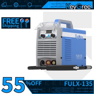 Keygree Household Single Phase Flux-135 Flux Core Gasless Mig Mma Lift Tig Inverter Welding Machine 3 In 1 Arc Welders