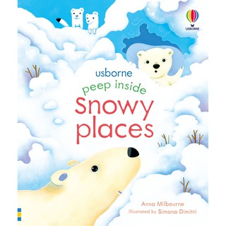 DKTODAY หนังสือ USBORNE  Peep Inside Snowy Places