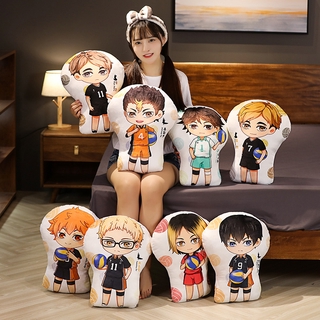 รูปอะนิเมะ Haikyuu ของเล่น Hinata หมอนตุ๊กตา Tsukishima Msby สองด้านเบาะตกแต่งตุ๊กตา ชุดเครื่องนอน การ์ตูน หมอน หมอนขิด