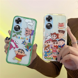 พร้อมส่ง เคสโทรศัพท์มือถือใส แบบนิ่ม ลายการ์ตูนชินจัง กันกระแทก สําหรับ OppoA98 OPPOA78 A98 5G A78 5G 2023