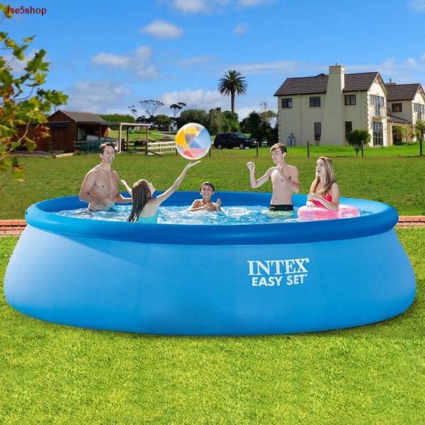 จัดส่งตรงจุดสระน้ำขนาดใหญ่ Easy set pool Intex28130 12 ฟุต สระน้ำ