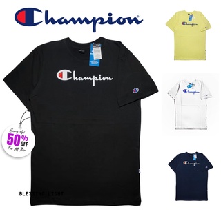 เสื้อยืด พิมพ์ลาย Flocking Champion พรีเมี่ยม แบบดั้งเดิม สําหรับผู้ชาย