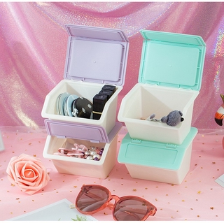 YIWUSHOP ปลีก/ส่ง กล่องเก็บเครื่องสําอางบนโต๊ะ  (คละสี)