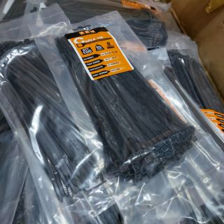 เคเบิ้ลไทร์ Cable Tie Nylon ไนลอน สายรัด  สีดำ 8"  Cable Tie เคเบิ้ลไทร์ รัดสาย (ราคาต่อแพ็ค)