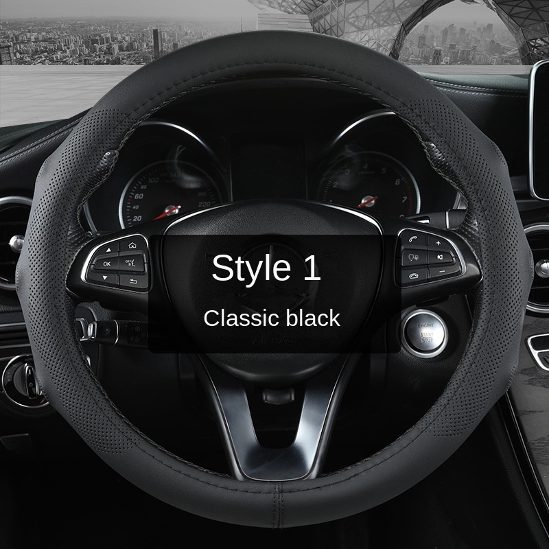 รุ่นเต็ม-Perodua-Car-พวงมาลัย-Cover-38CM-Stering-Cover-Breathable-พวงมาลัย-ฝาครอบ-PU-Leather-Axia-My