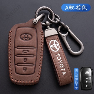 เคสกุญแจรีโมตรถยนต์ แบบหนัง สําหรับ Toyota Corolla Prius Camry CHR C-HR RAV4 Altis Land Cruiser Prado Keyless