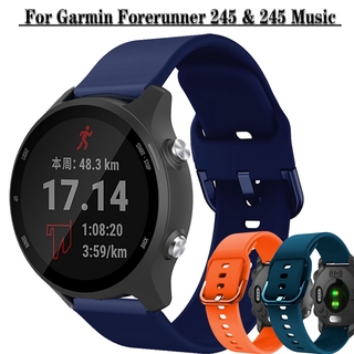 สายนาฬิกาข้อมือซิลิโคน 20 มม . สําหรับ Garmin Forerunner 245 645 Vivoactive 3