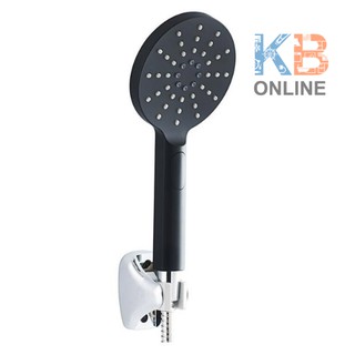 KSS2013BLM ชุดฝักบัว 3 ระดับ สีดำแมท กลม KSS2013BLM 3 Function Round Hand Shower Set (Matte Black) KUDOS