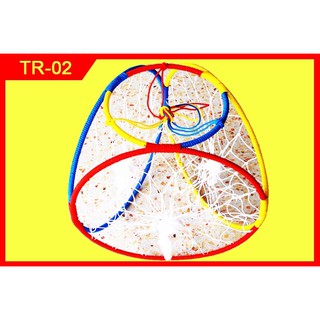 ห่วงตะกร้อ บ่วงตะกร้อ ห่วงตะกร้อลอดบ่วง พร้อมตาข่าย รุ่นพันเชือก ตราชฎา