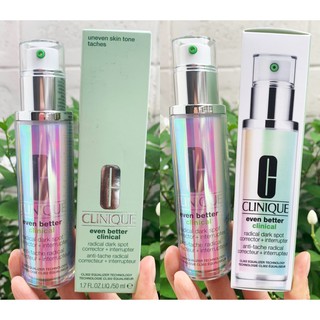 50 mL. มีกล่อง ใหม่ Clinique Even Better Clinical Dark Spot Corrector + Interrupteur 50ml. (เคาเตอร์ 4,100฿) หิ้ว