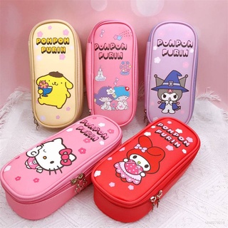 กระเป๋าดินสอ ขนาดใหญ่ จุของได้เยอะ ลายการ์ตูน Sam Sanrio Hello Kitty Cinnamoroll Kuromi เหมาะกับของขวัญ สําหรับเด็กนักเรียน