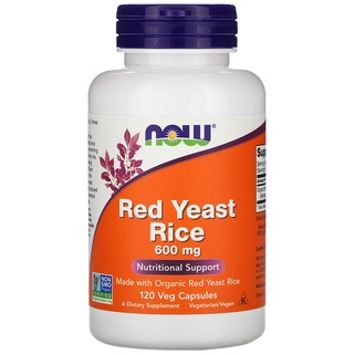 NOW Foods, Red Yeast Rice, 600 mg, 120 Veg Capsules/240 Veg Capsules