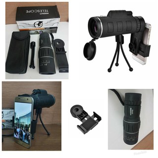 กล้องส่องทางไกลตาเดียว กล้องส่องนก Monocular 16x52 mm 98m/8000m กำลังขยาย 40 เท่า พร้อมขาล๊อคโทรศัพท์มือถือ