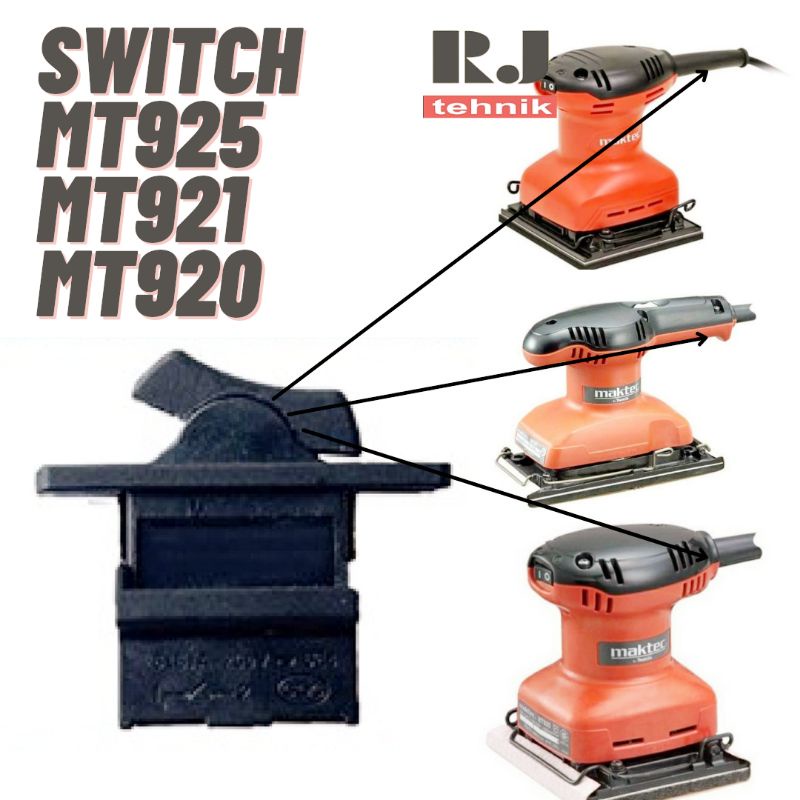 MESIN MT925 สวิตช์เครื่องขัด Sander อะไหล่ MT921 MT920