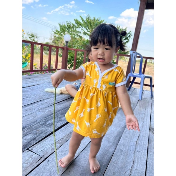 ชุดเดรส+กางเกงใน 6-12เดือน (คละลาย) ชุดกระโปรงเด็กผู้หญิง