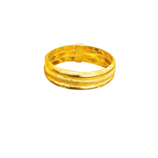 แหวนทองคำแท้ครึ่งสลึง 1.9 กรัม ลายกิ๊ฟเงาทราย การันตีทองคำแท้ 96.5% ขายได้ จำนำได้ มีใบรับประกันสินค้า