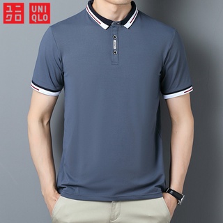 Uniqlo เสื้อโปโลลําลอง แขนสั้น แห้งเร็ว แฟชั่นฤดูร้อน สําหรับผู้ชาย