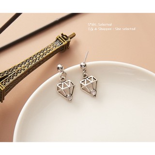 E42_Mini Earring_วใจสไตล์มินิมอล ต่างหู♥