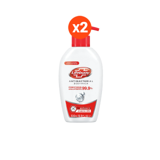 Lifebuoy ไลฟ์บอย ครีมอาบน้ำ สูตรโททอล 10 500 มล. x2 (สบู่อาบน้ำ สบู่เหลวอาบน้ำ แอนตี้แบคทีเรีย สบู่ฆ่าเชื้อ)